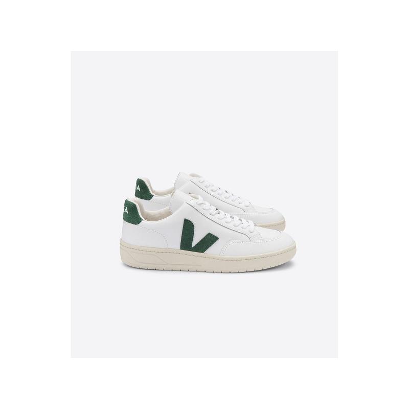 Tenis Veja Mujer Outlet - V-12 Zapatillas Blancas Cuero ES4117549